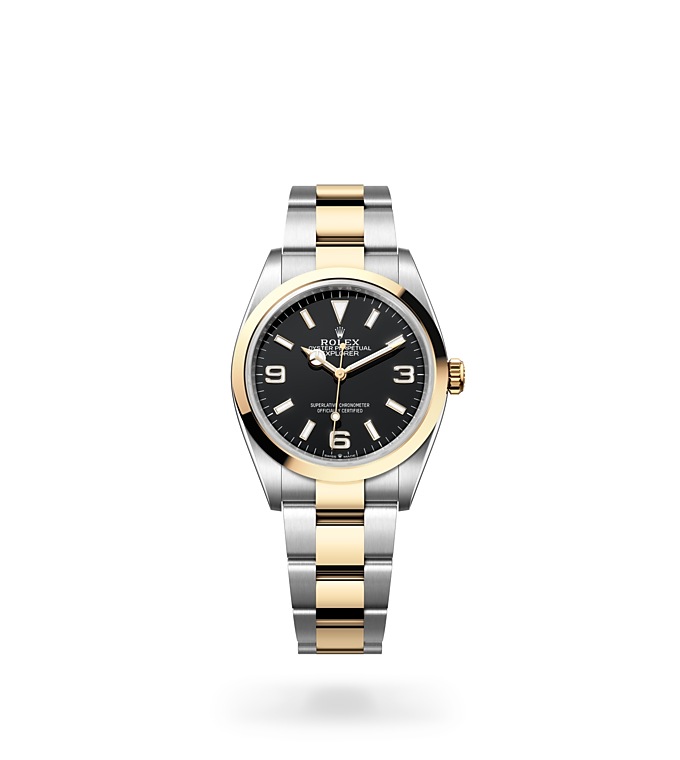 Rolex Explorer 36 Oyster, 36 mm, Oystersteel and yellow gold - M124273-0001 at Juwelier Wagner