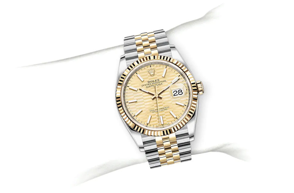 Rolex Datejust 36 Oyster, 36 mm, Oystersteel and yellow gold M126233-0039 at Juwelier Wagner