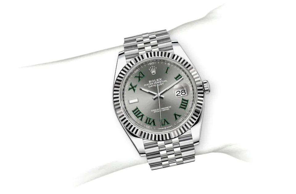 Rolex Datejust 41 Oyster, 41 mm, Oystersteel and white gold M126334-0022 at Juwelier Wagner
