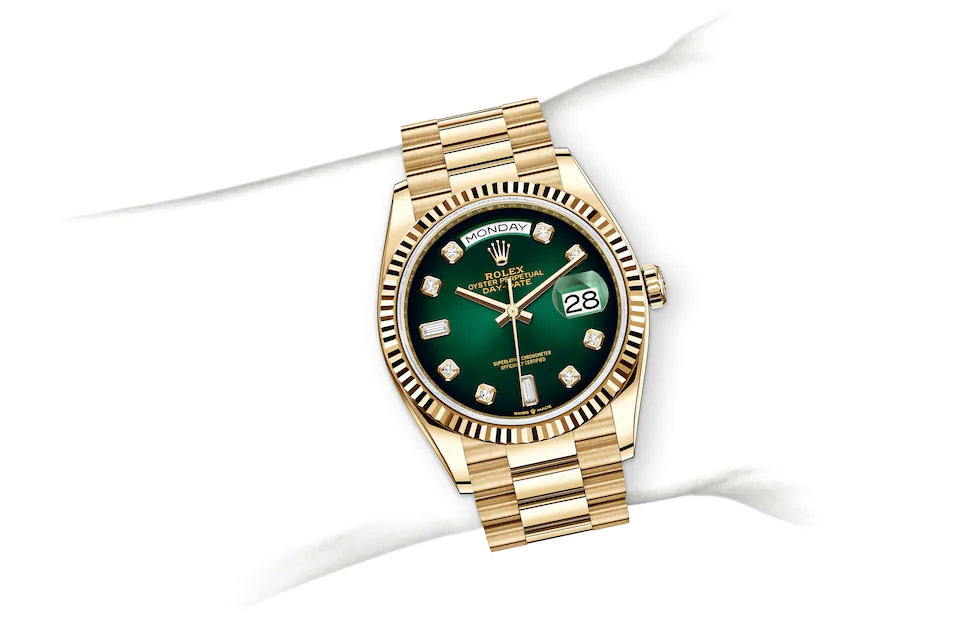 Rolex Day-Date 36 Oyster, 36 mm, yellow gold M128238-0069 at Juwelier Wagner
