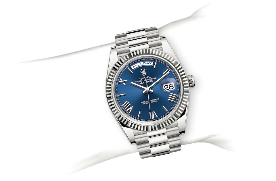 Rolex Day-Date 40 Oyster, 40 mm, white gold M228239-0007 at Juwelier Wagner