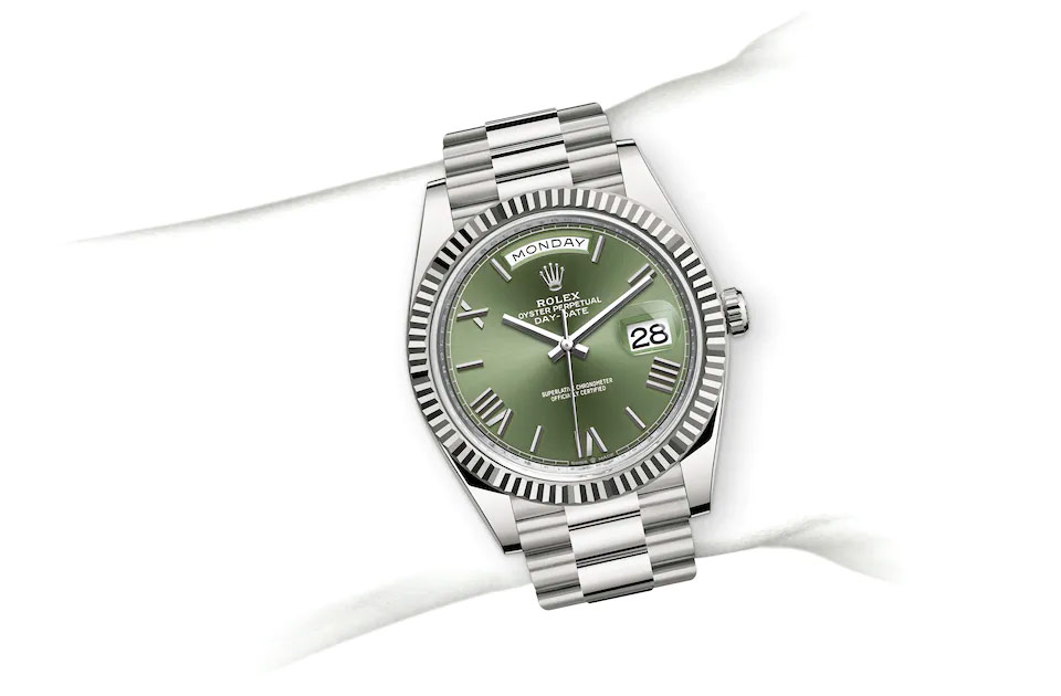 Rolex Day-Date 40 Oyster, 40 mm, white gold M228239-0033 at Juwelier Wagner