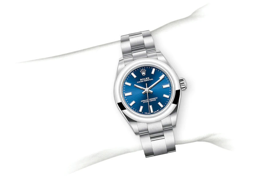 Rolex Oyster Perpetual 28 Oyster, 28 mm, Edelstahl Oystersteel M276200-0003 at Juwelier Wagner
