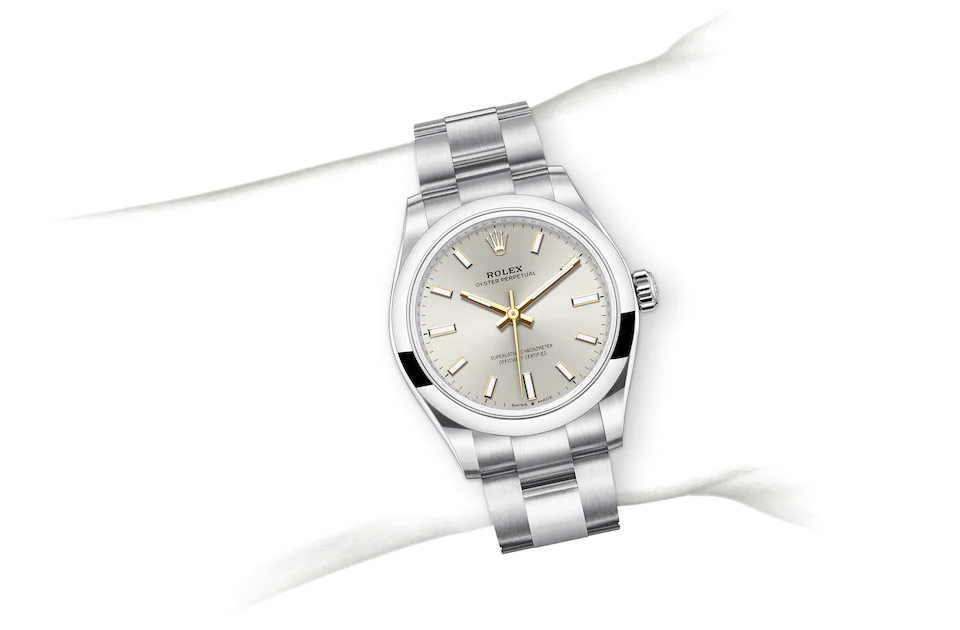 Rolex Oyster Perpetual 31 Oyster, 31 mm, Edelstahl Oystersteel M277200-0001 at Juwelier Wagner
