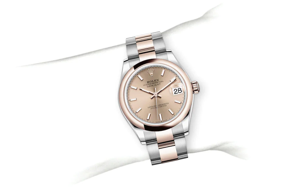 Rolex Datejust 31 Oyster, 31 mm, Oystersteel and Everose gold M278241-0009 at Juwelier Wagner