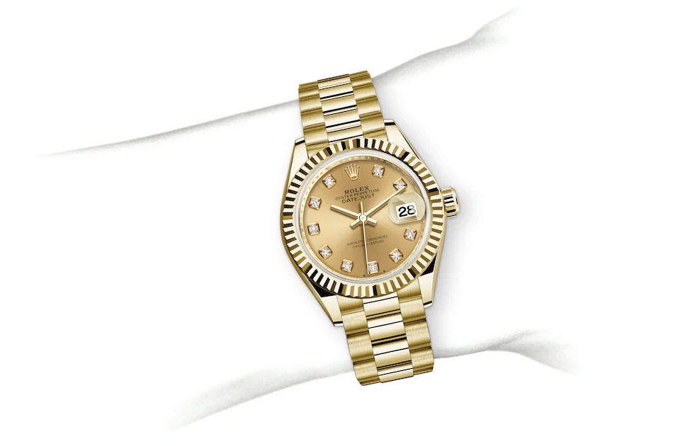 Rolex Lady-Datejust Oyster, 28 mm, yellow gold M279178-0017 at Juwelier Wagner