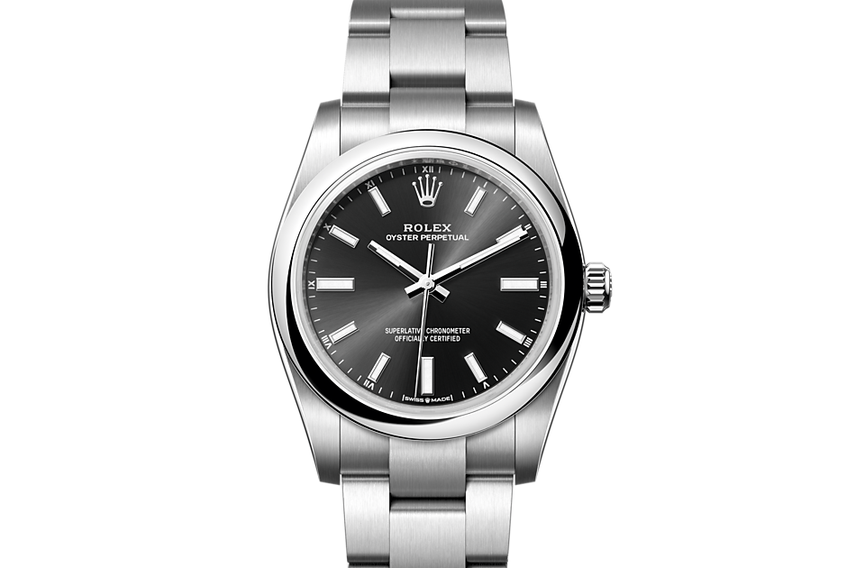 Rolex Oyster Perpetual 34 Oyster, 34 mm, Edelstahl Oystersteel - M124200-0002 at Juwelier Wagner