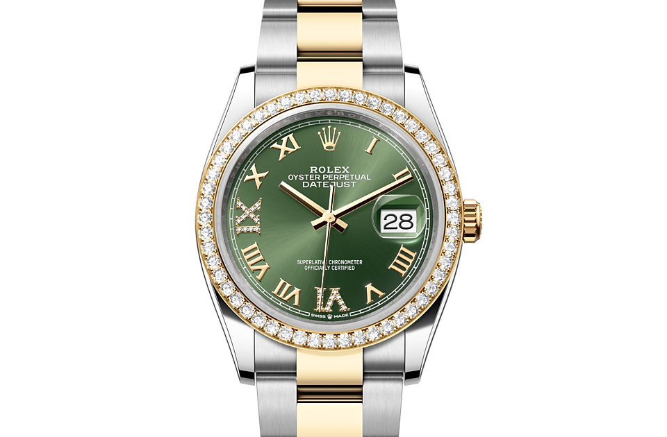 Rolex Datejust 36 Oyster, 36 mm, Oystersteel, yellow gold and diamonds - M126283RBR-0012 at Juwelier Wagner