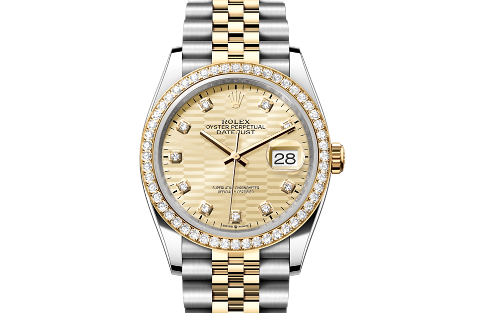 Rolex Datejust 36 Oyster, 36 mm, Oystersteel, yellow gold and diamonds - M126283RBR-0031 at Juwelier Wagner