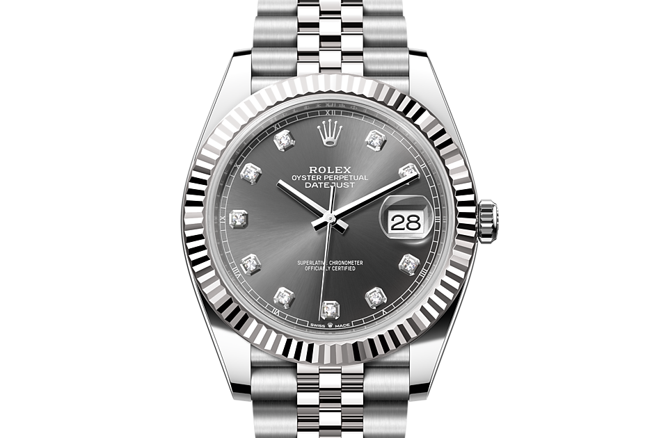 Rolex Datejust 41 Oyster, 41 mm, Oystersteel and white gold - M126334-0006 at Juwelier Wagner