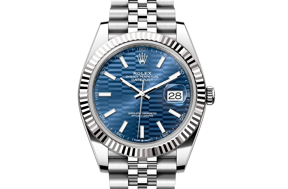 Rolex Datejust 41 Oyster, 41 mm, Oystersteel and white gold - M126334-0032 at Juwelier Wagner