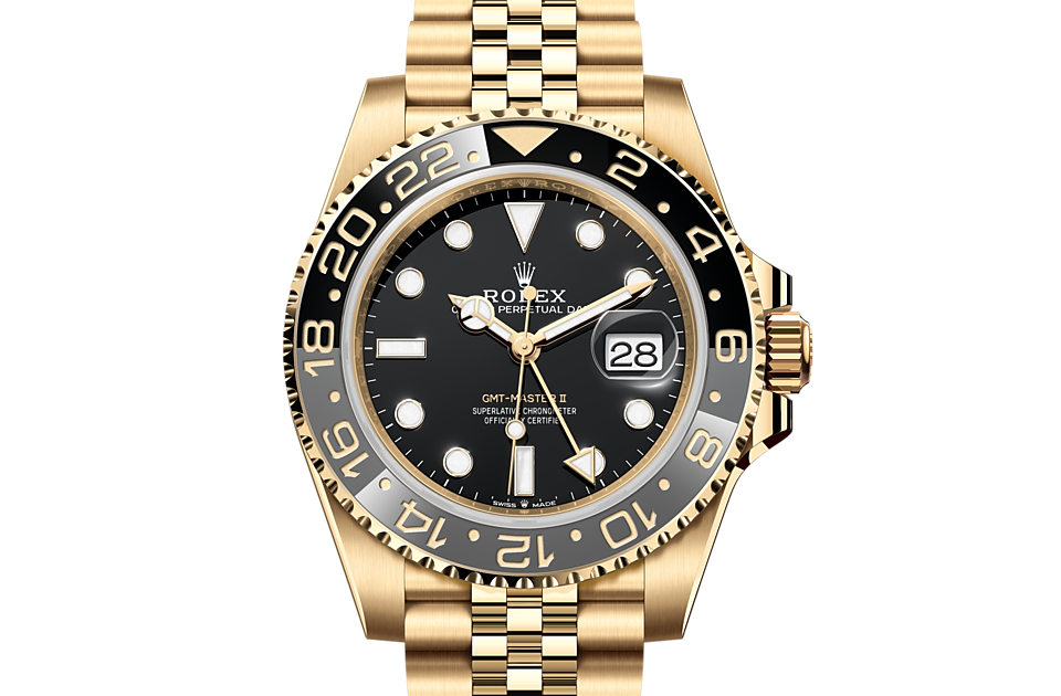 Rolex GMT-Master II Oyster, 40 mm, yellow gold - M126718GRNR-0001 at Juwelier Wagner
