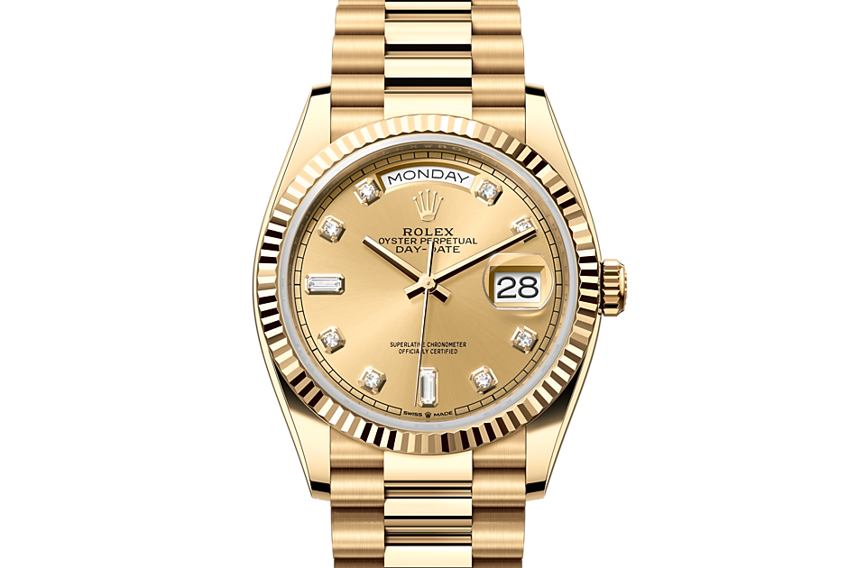 Rolex Day‑Date 36 Oyster, 36 mm, Gelbgold - M128238-0008 at Juwelier Wagner