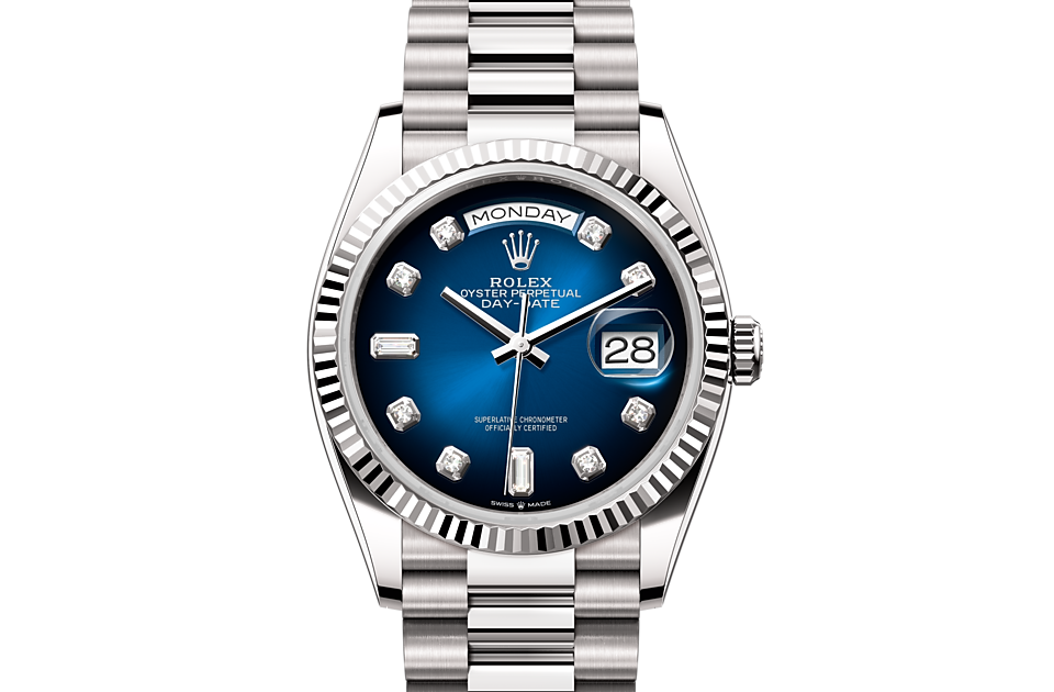 Rolex Day-Date 36 Oyster, 36 mm, white gold - M128239-0023 at Juwelier Wagner