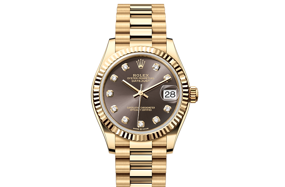 Rolex Datejust 31 Oyster, 31 mm, yellow gold - M278278-0036 at Juwelier Wagner