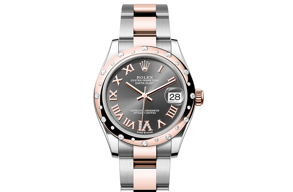 Rolex Datejust 31 Oyster, 31 mm, Oystersteel, Everose gold and diamonds - M278341RBR-0029 at Juwelier Wagner