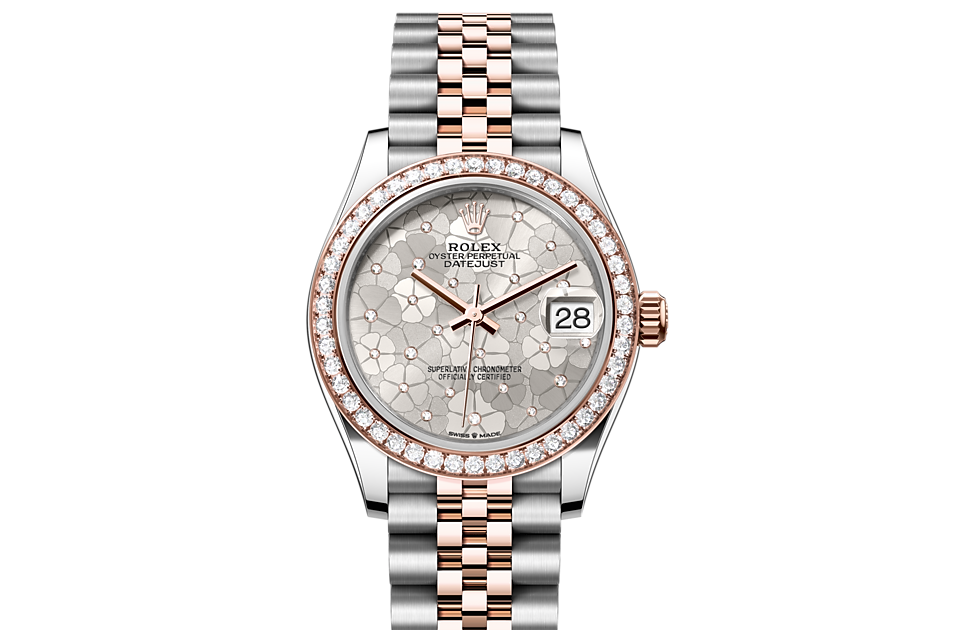 Rolex Datejust 31 Oyster, 31 mm, Oystersteel, Everose gold and diamonds - M278381RBR-0032 at Juwelier Wagner