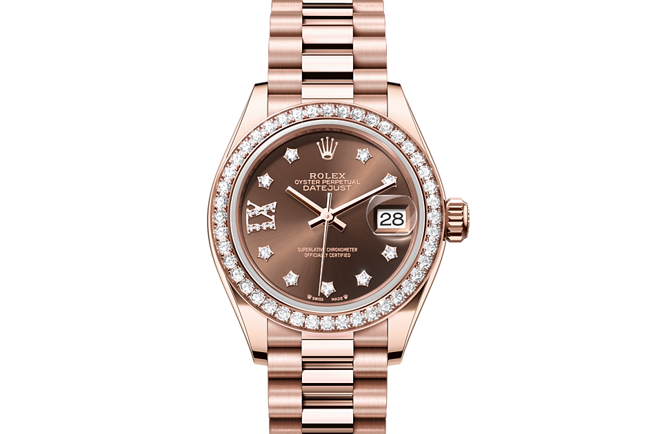 Rolex Lady‑Datejust Oyster, 28 mm, Everose-Gold mit Diamanten - M279135RBR-0001 at Juwelier Wagner