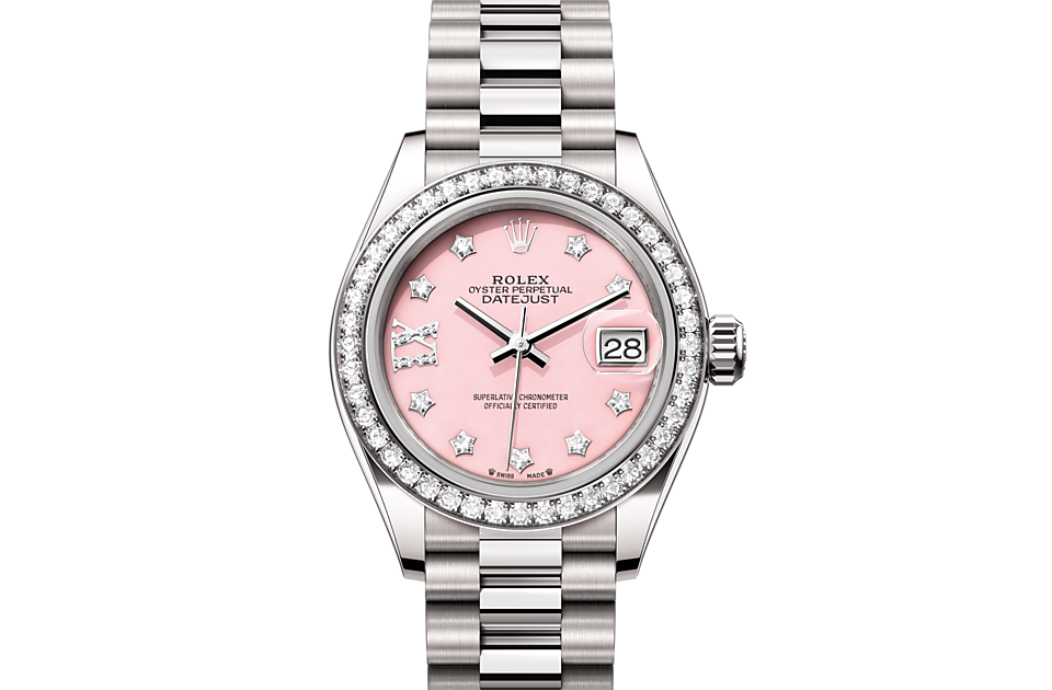 Rolex Lady-Datejust Oyster, 28 mm, white gold and diamonds - M279139RBR-0002 at Juwelier Wagner