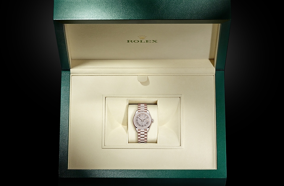 Rolex Lady‑Datejust Oyster, 28 mm, Everose-Gold mit Diamanten - M279135RBR-0021 at Juwelier Wagner