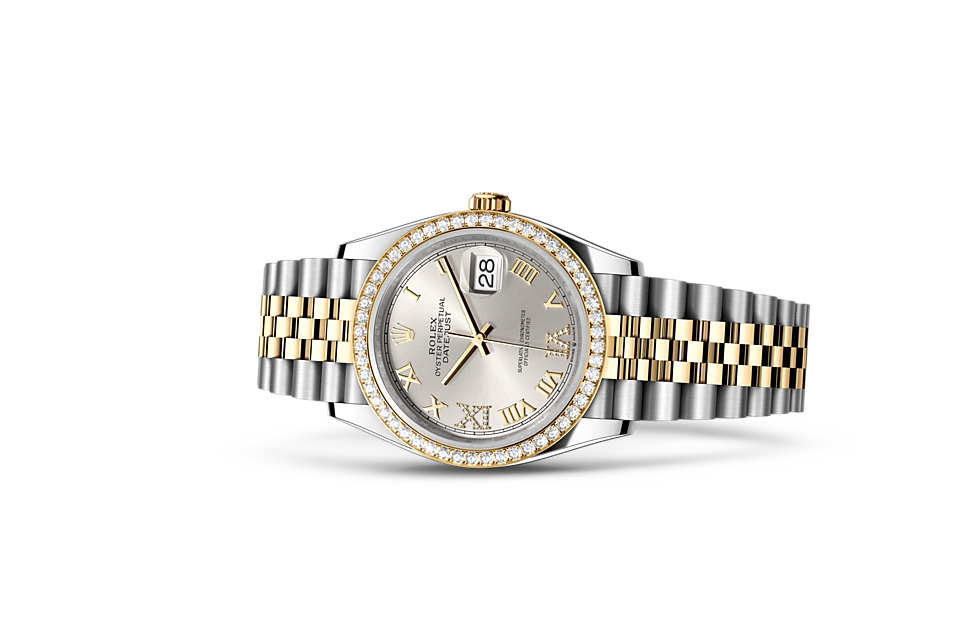 Rolex Datejust 36 Oyster, 36 mm, Oystersteel, yellow gold and diamonds - M126283RBR-0017 at Juwelier Wagner