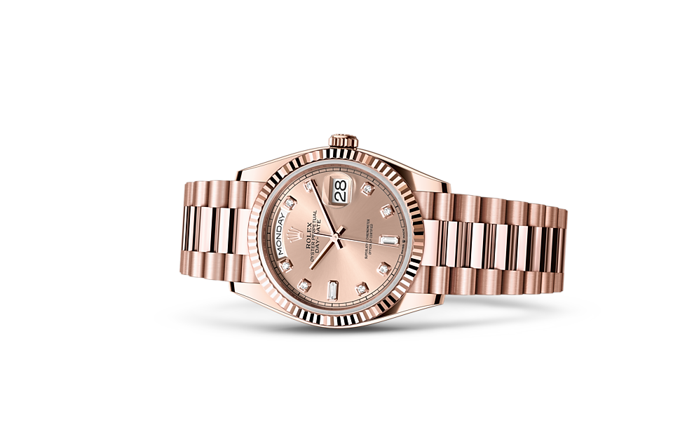 Rolex Day‑Date 36 Oyster, 36 mm, Everose-Gold - M128235-0009 at Juwelier Wagner