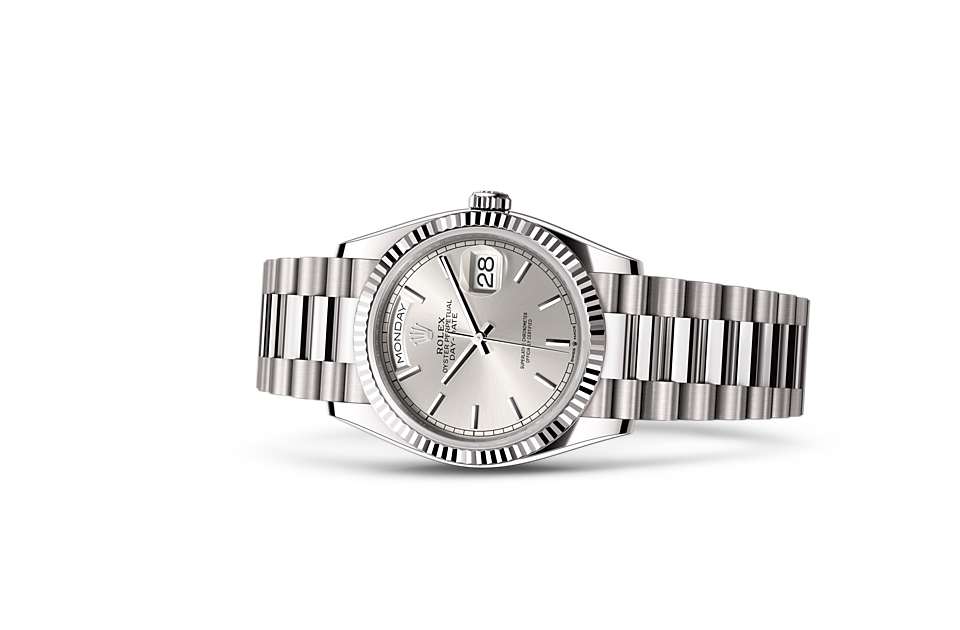 Rolex Day-Date 36 Oyster, 36 mm, white gold - M128239-0005 at Juwelier Wagner