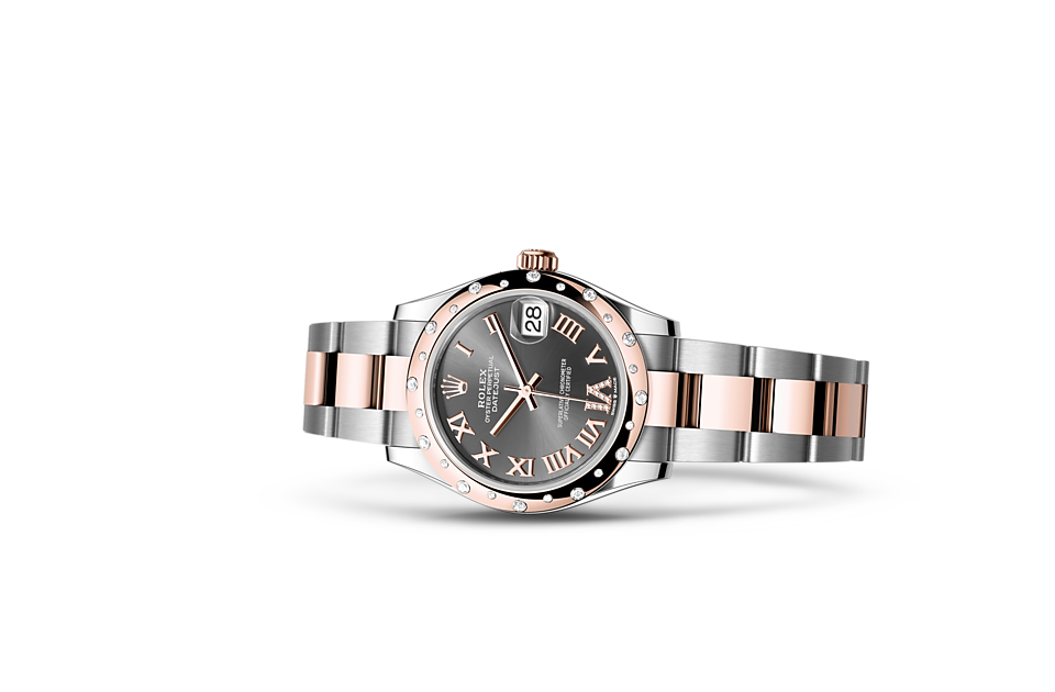 Rolex Datejust 31 Oyster, 31 mm, Oystersteel, Everose gold and diamonds - M278341RBR-0029 at Juwelier Wagner