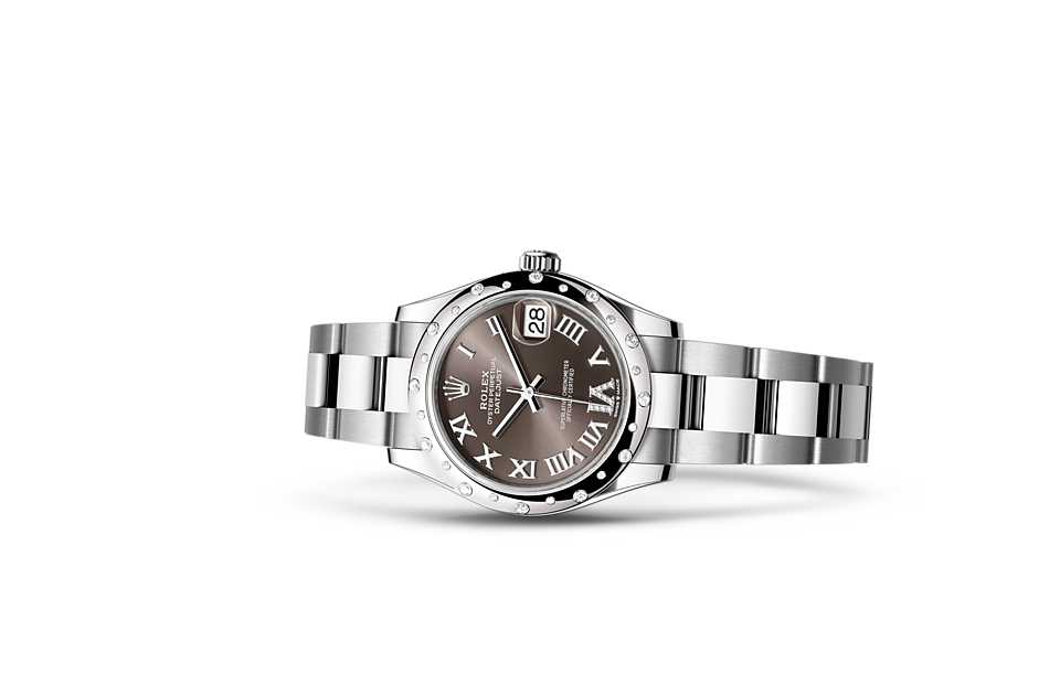 Rolex Datejust 31 Oyster, 31 mm, Oystersteel, white gold and diamonds - M278344RBR-0029 at Juwelier Wagner