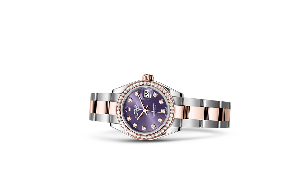 Rolex Lady‑Datejust Oyster, 28 mm, Edelstahl Oystersteel und Everose-Gold mit Diamanten - M279381RBR-0016 at Juwelier Wagner