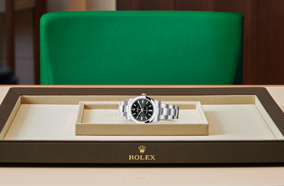 Rolex Oyster Perpetual 34 Oyster, 34 mm, Edelstahl Oystersteel - M124200-0002 at Juwelier Wagner
