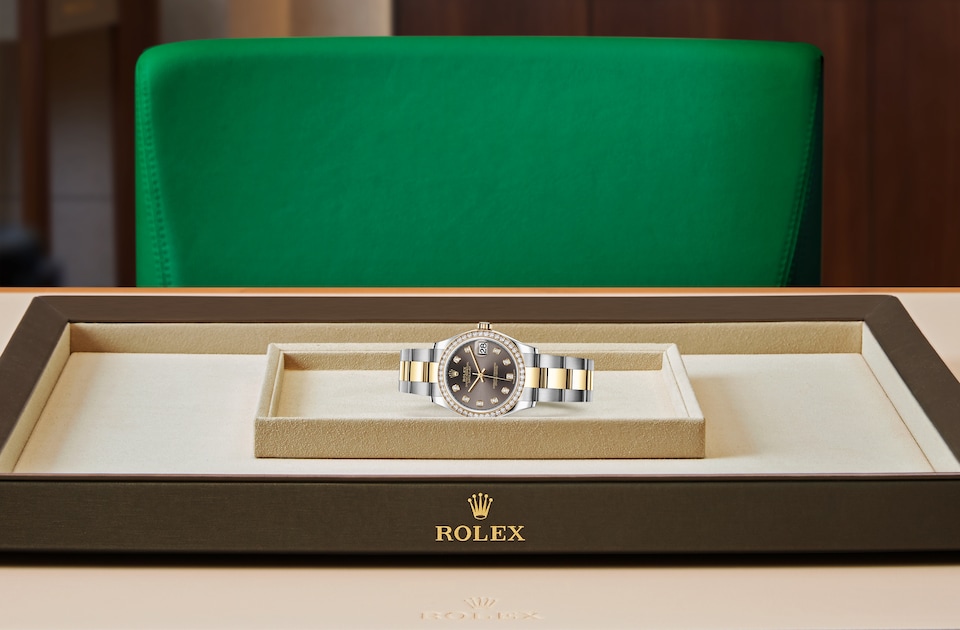 Rolex Datejust 31 Oyster, 31 mm, Oystersteel, yellow gold and diamonds - M278383RBR-0021 at Juwelier Wagner