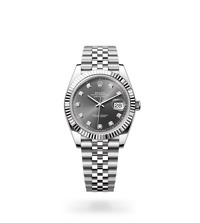 Rolex Datejust 41 Oyster, 41 mm, Oystersteel and white gold M126334-0006 at Juwelier Wagner