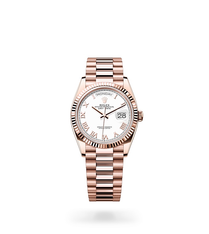 Rolex Day-Date 36 Oyster, 36 mm, Everose gold - M128235-0052 at Juwelier Wagner