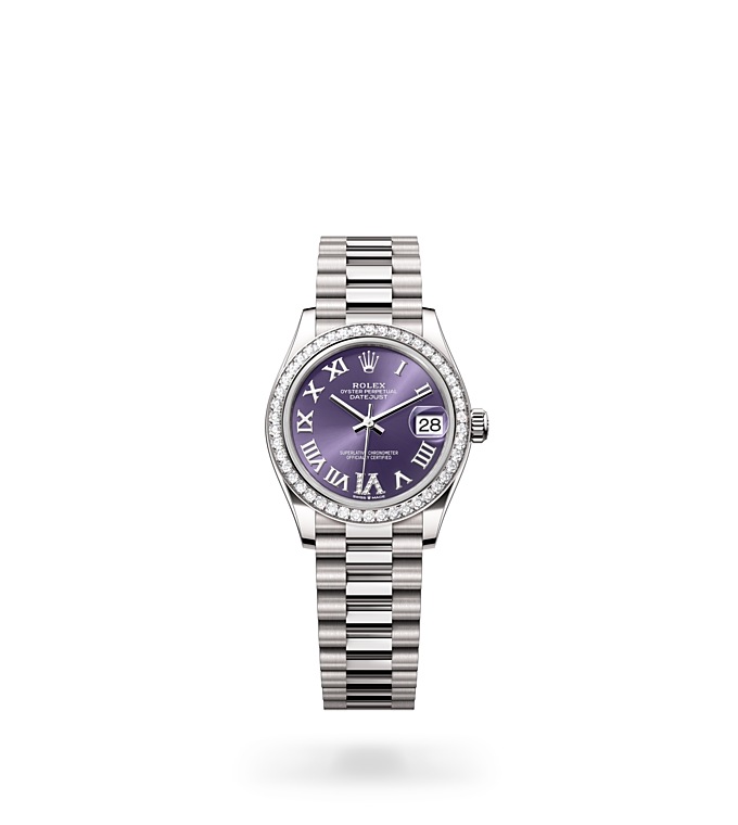 Rolex Datejust 31 Oyster, 31 mm, white gold and diamonds M278289RBR-0019 at Juwelier Wagner
