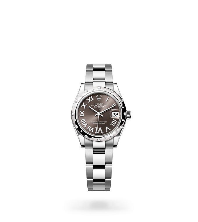 Rolex Datejust 31 Oyster, 31 mm, Oystersteel, white gold and diamonds M278344RBR-0029 at Juwelier Wagner