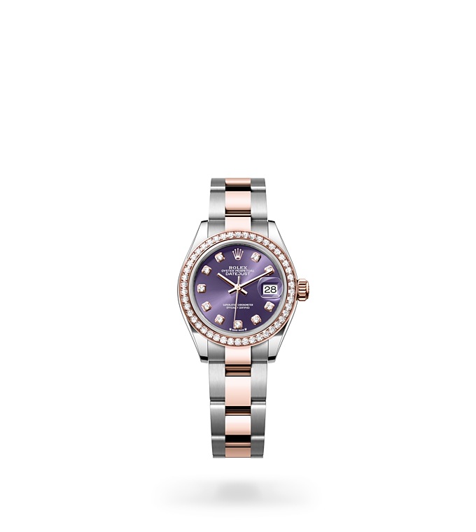 Rolex Lady-Datejust Oyster, 28 mm, Oystersteel, Everose gold and diamonds M279381RBR-0016 at Juwelier Wagner