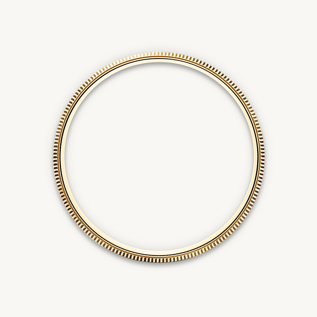 Bombierte und geriffelte Lünette