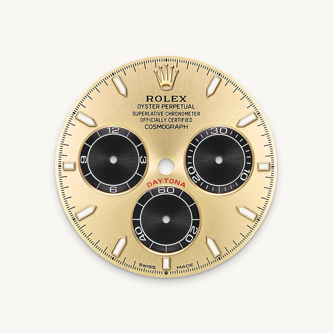 Zifferblatt in Golden und strahlend Schwarz