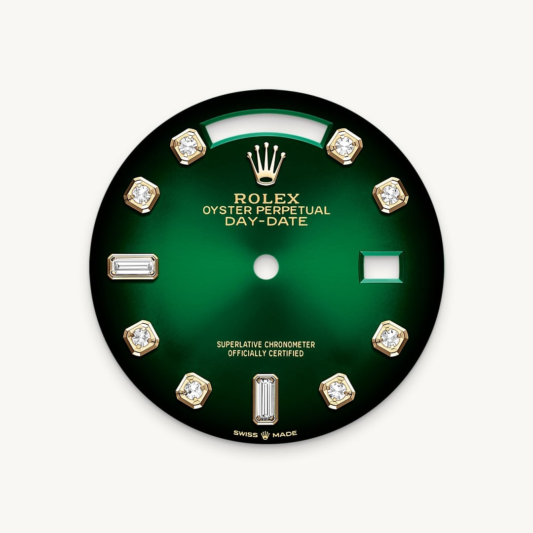 Zifferblatt in Grün ombré