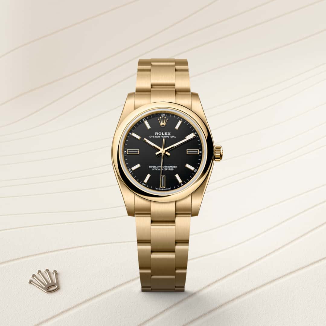 Rolex Oyster Perpetual 34 Oyster, 34 mm, Gelbgold M124208-0001