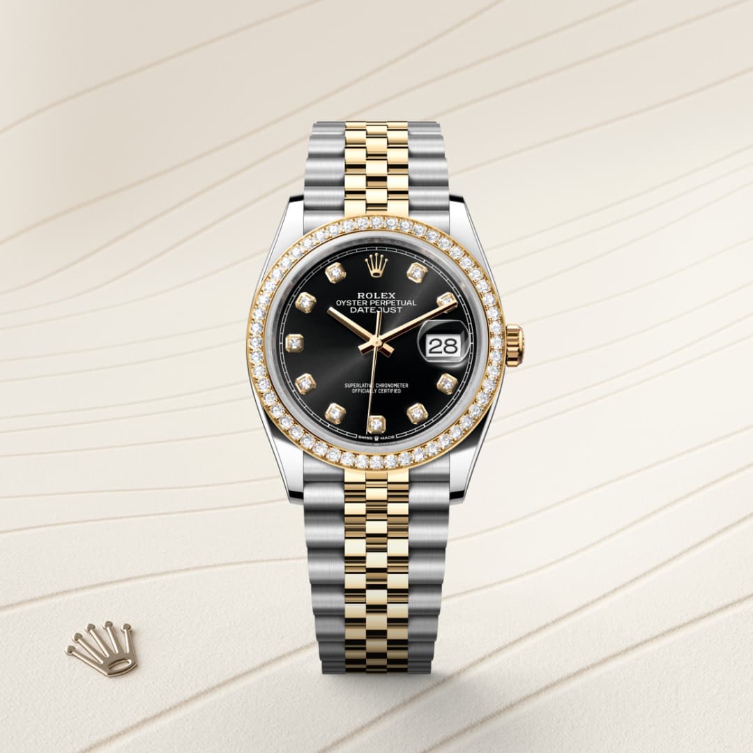Rolex Datejust 36 Oyster, 36 mm, Oystersteel, yellow gold and diamonds M126283RBR-0007