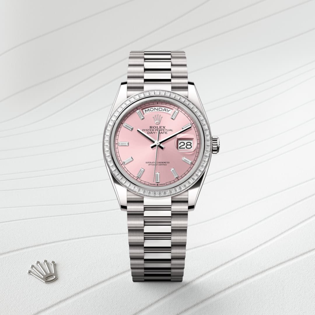 Rolex Day-Date 36 Oyster, 36 mm, Weißgold mit Diamanten M128399TBR-0029