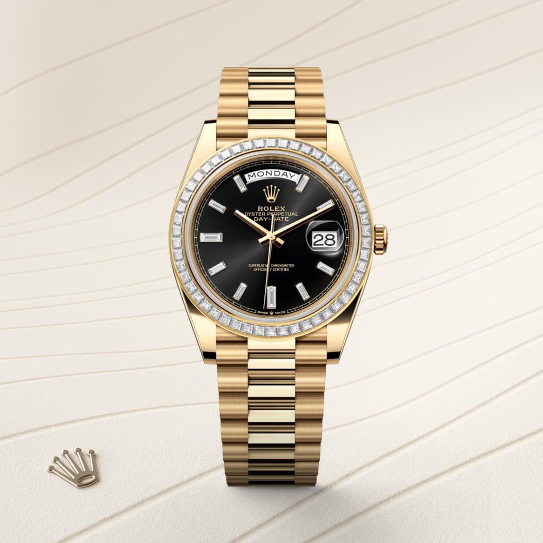 Rolex Day-Date 40 Oyster, 40 mm, yellow gold and diamonds M228398TBR-0001