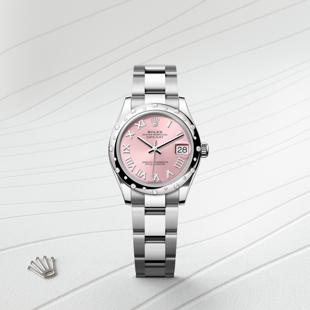 Rolex Datejust 31 Oyster, 31 mm, Edelstahl Oystersteel und Weißgold mit Diamanten M278344RBR-0021