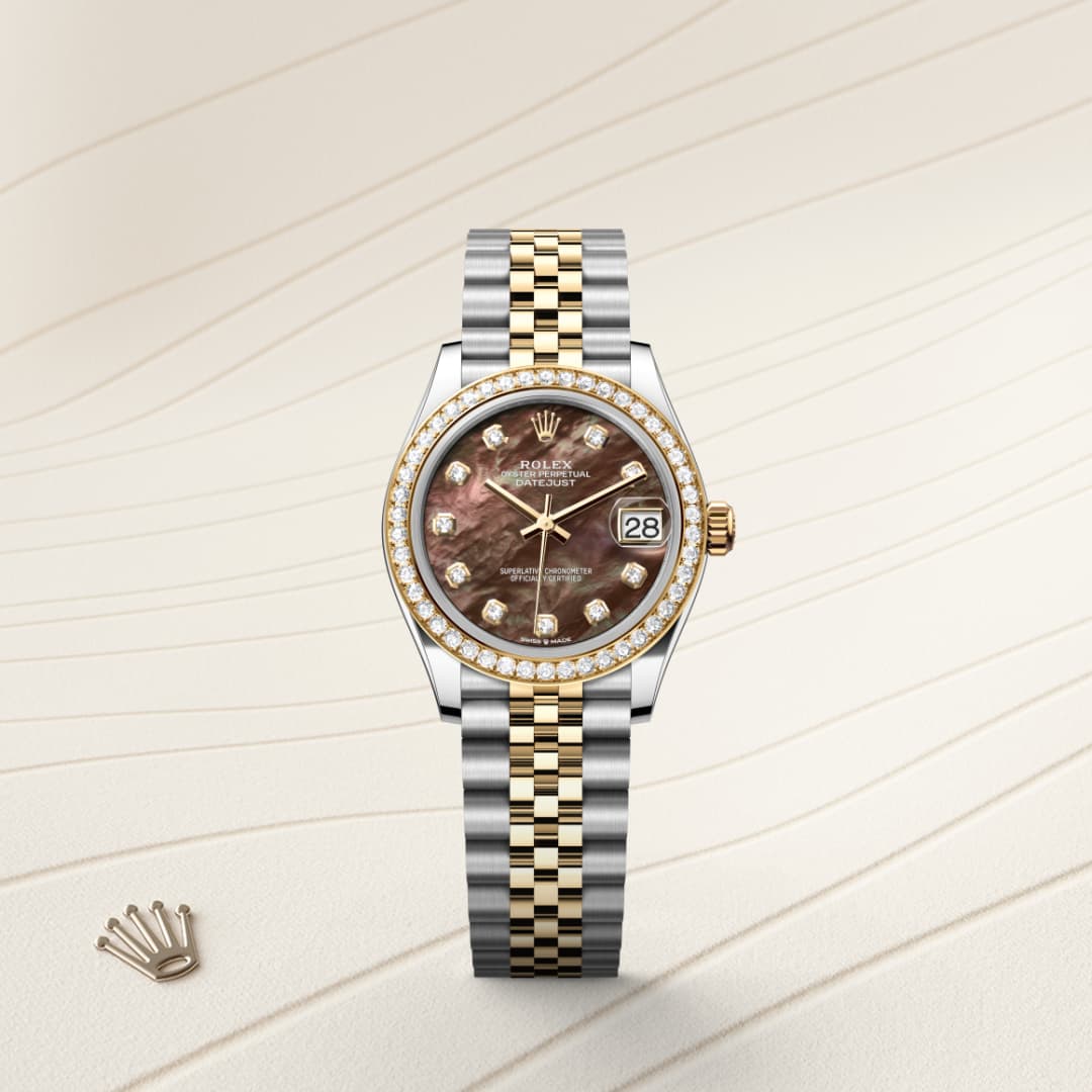 Rolex Datejust 31 Oyster, 31 mm, Oystersteel, yellow gold and diamonds M278383RBR-0024