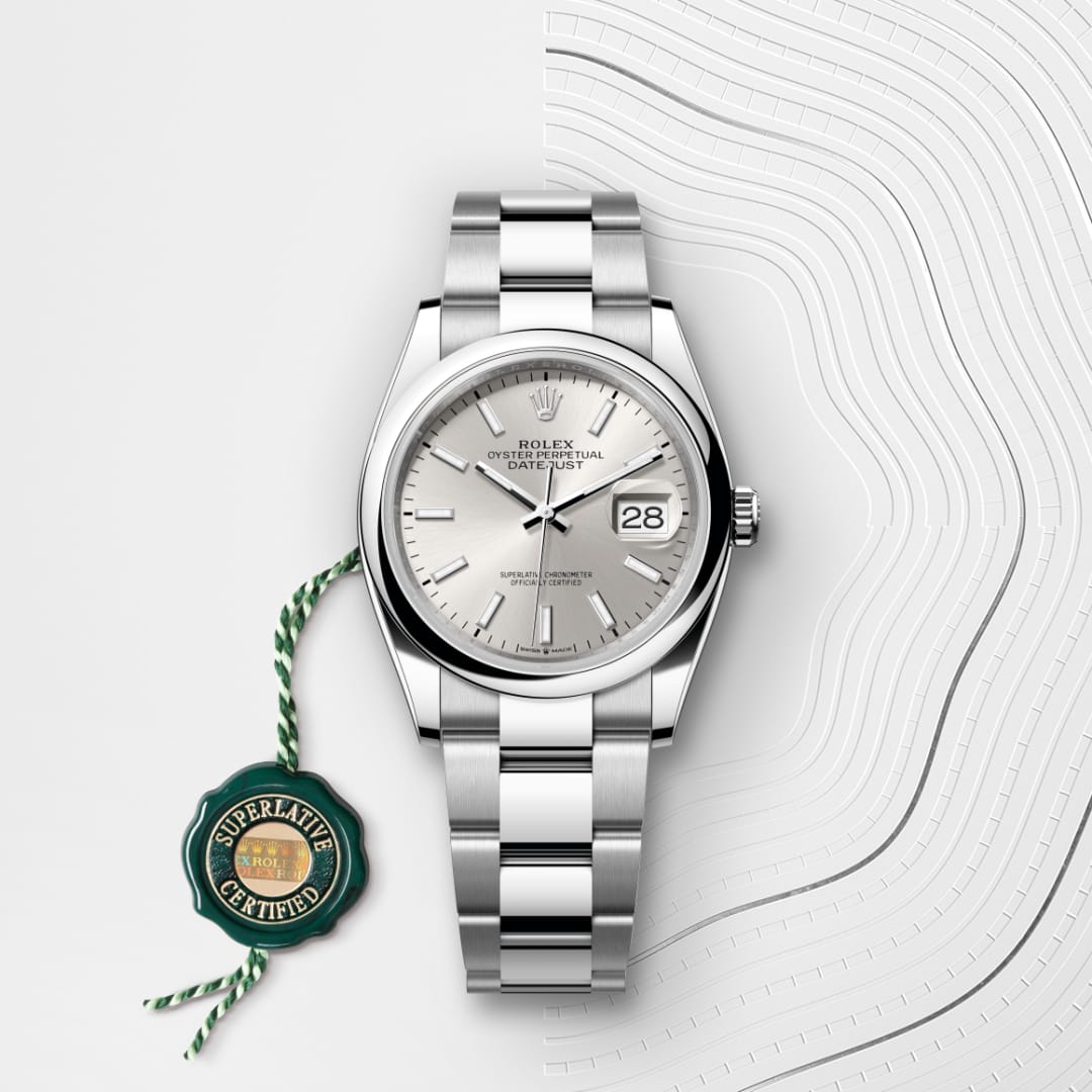 Rolex Datejust 36 Oyster, 36 mm, Edelstahl Oystersteel M126200-0002