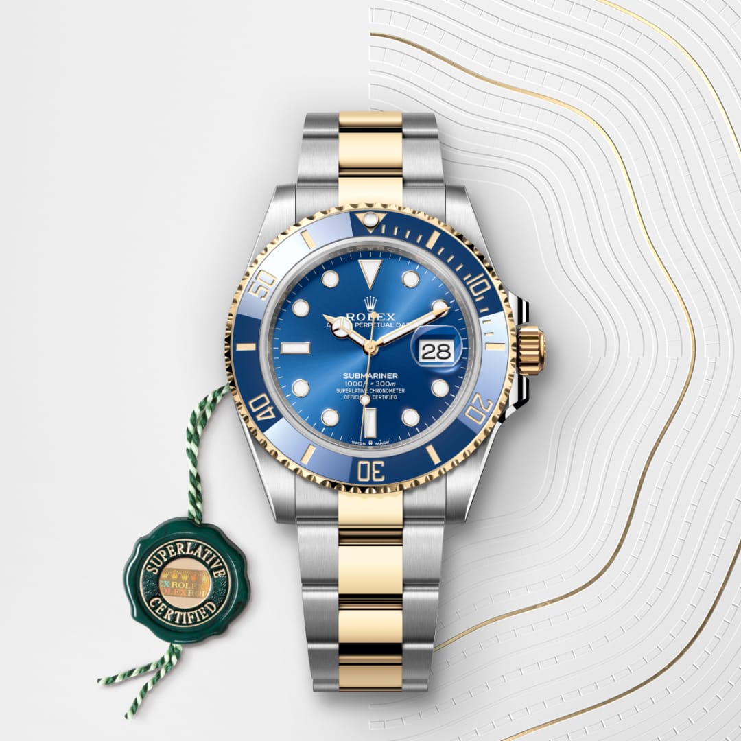 Rolex Submariner Date Oyster, 41 mm, Edelstahl Oystersteel und Gelbgold M126613LB-0002