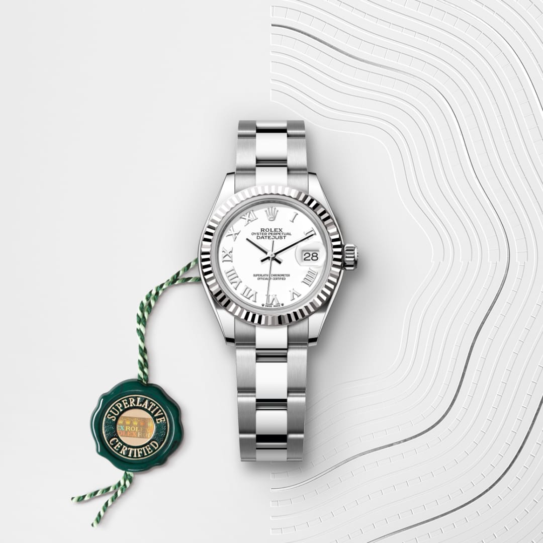 Rolex Lady-Datejust Oyster, 28 mm, Oystersteel and white gold M279174-0020
