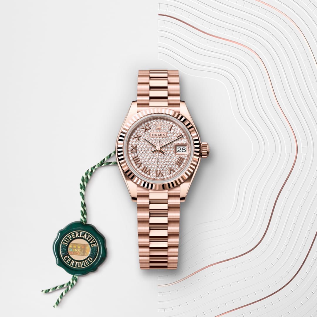 Rolex Lady-Datejust Oyster, 28 mm, Everose-Gold M279175-0023